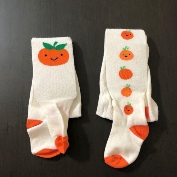 Gymboree Tights Bundle Pumpkin Halloween NWOT - Picture 1 of 6